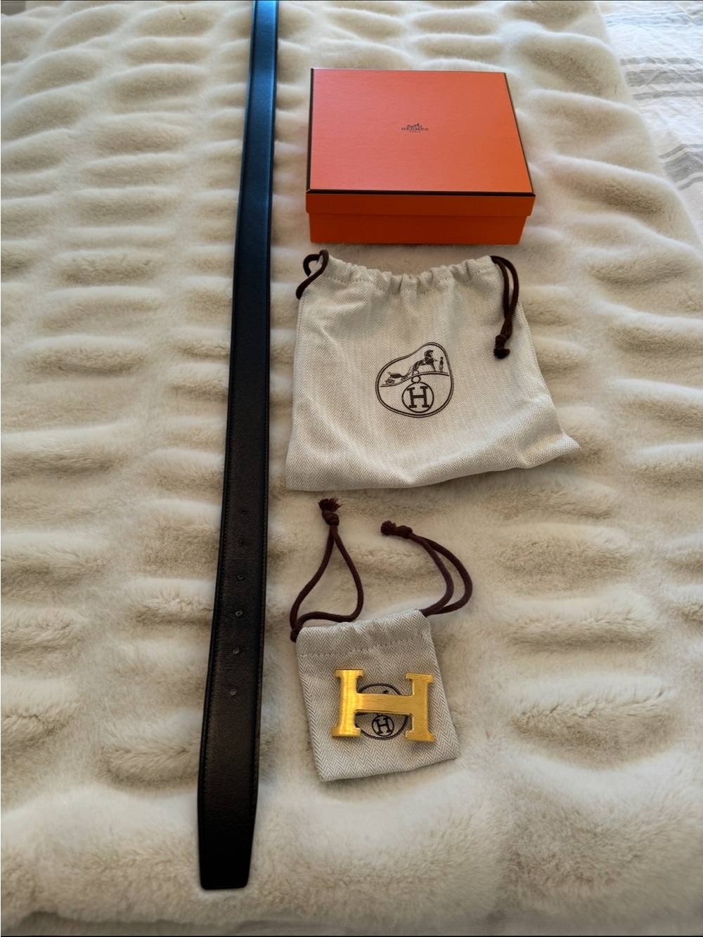 Hermes H BELT BUCKLE & REVERSIBLE LEATHER STRAP 32 MM - Picture 2 of 7